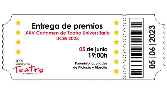 Entrega de Premios. XXV Certamen de Teatro Universitario 2023.